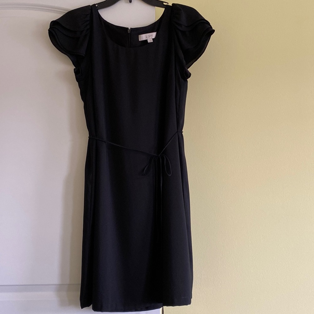 Loft black dress size 10 P